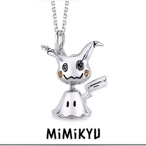 925 Sterling Silver Pokemon Mimikyu Pendant Unisex Necklace Pocket Monster Anime